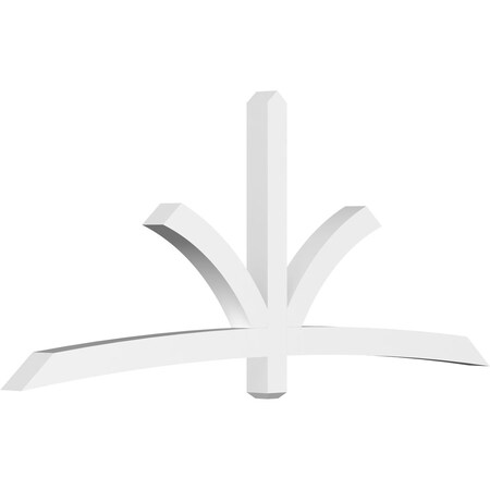 Ekena Millwork Davenport Architectural Grade PVC Gable Bracket, 96"W x 40"H x 4"D x 4"F, 10/12 Pitch GBP096X40X0404DAV00